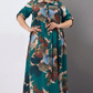 🔥Flash Sales 50%OFF🔥Women’s Loose Lapel Printed Button-Down Long Dress