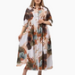 🔥Flash Sales 50%OFF🔥Women’s Loose Lapel Printed Button-Down Long Dress