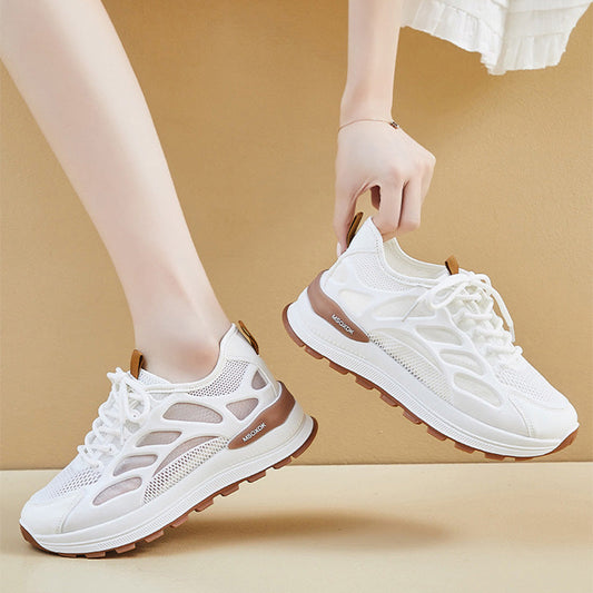 🔥50% OFF👟Women's Fashion Mesh Hollow Lace-up Sneakers