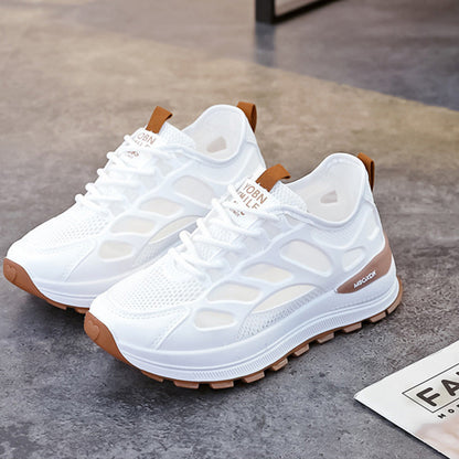 🔥50% OFF👟Women's Fashion Mesh Hollow Lace-up Sneakers