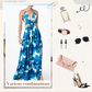 🎉🛍️Special Sale 55% OFF💃Women's Fashionable Halter Backless Printed Long Dress