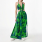 🎉🛍️Special Sale 55% OFF💃Women's Fashionable Halter Backless Printed Long Dress