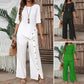 ✨New Sale 50% OFF✨Women's Irregular Hem Top & Wide Leg Pants Two - Piece Set