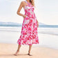 🔥Hot Sale 50%🌺Cross Halter Sleeveless Floral Printed Dress💃