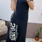 🔥Summer New 50% OFF Sale🔥Women's Casual Short Sleeve Side Slit Loose Fit Dress