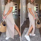 ✨50% OFF Sale👗Women's T-Shirt Maxi Dress with Side Split