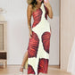 ✨50% OFF Sale✨Palm Print One-Shoulder Slim Maxi Dress