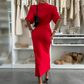 🔥50% OFF Sale👗Cotton Short Sleeve Slit Midi Dress