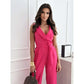 ✨50% OFF✨Women's Sleeveless V-Neck Solid Jumpsuit