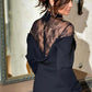 👗 [S-5XL] Versatile-Customized🔥Women's Elegant Mock Neck Lace Back Midi Dress