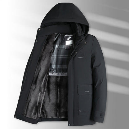 📢📢 50 %  OFF !!  ❄️Men's Plush-Lined Hooded Winter Parka ❄️